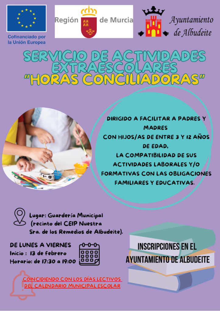 Actividades extraescolares para facilitar la conciliación de las